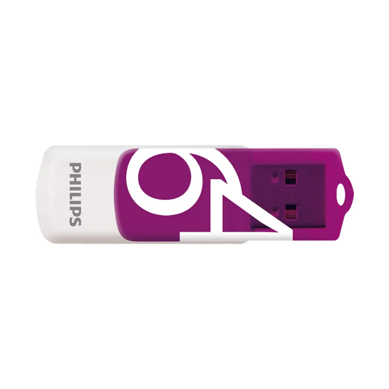 USB-накопичувач Philips Vivid Edition 64 ГБ High Speed 2.0 Swivel Cap White/Purple, фото №4