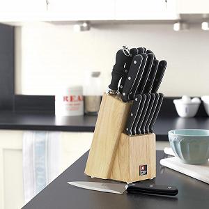 Набор ножей в блоке Cucina Richardson Sheffield 15 предметов серебристый synthetic.ua - Фото 1