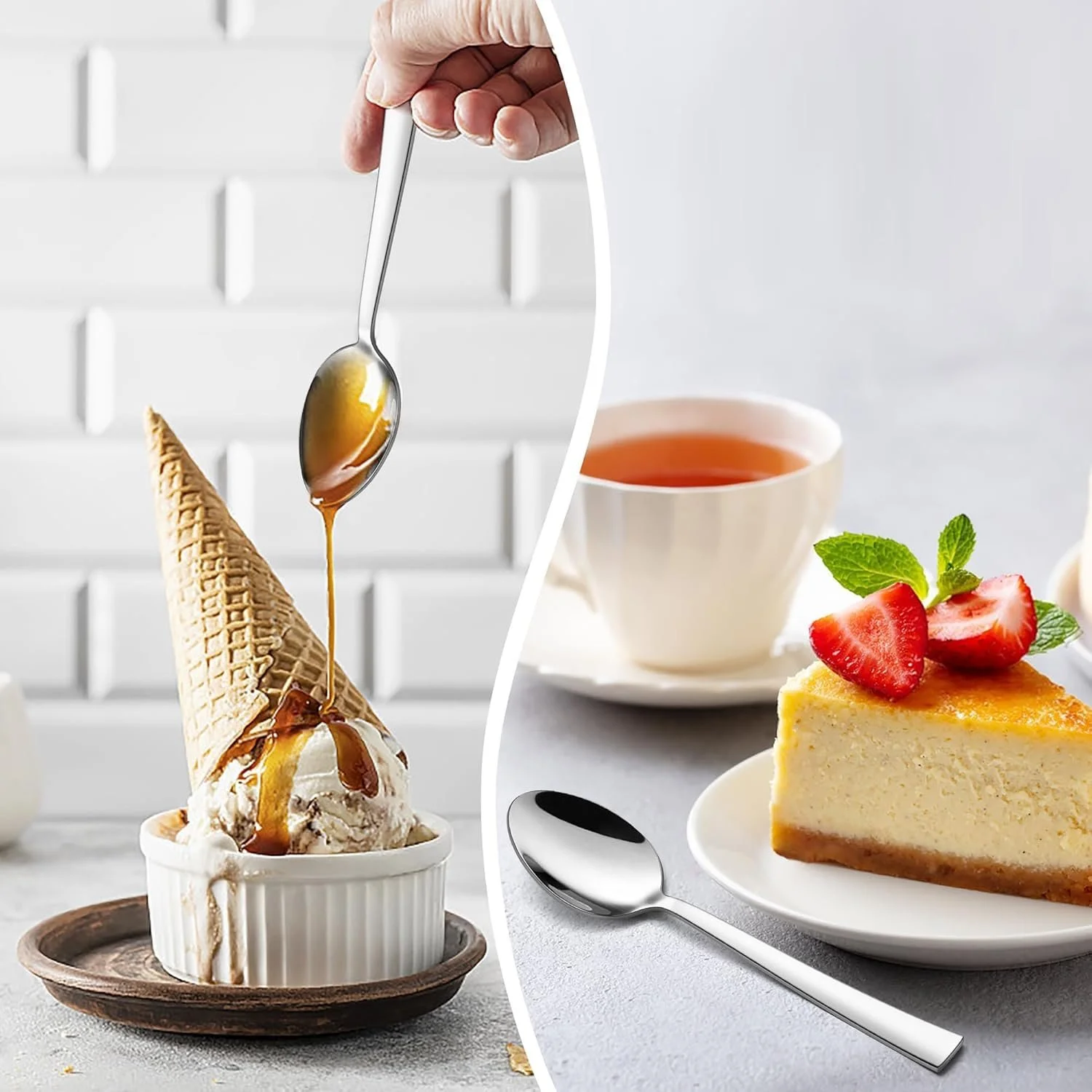 Набір 6 шт, Ложки для кави з нержавіючої сталі, фото №7