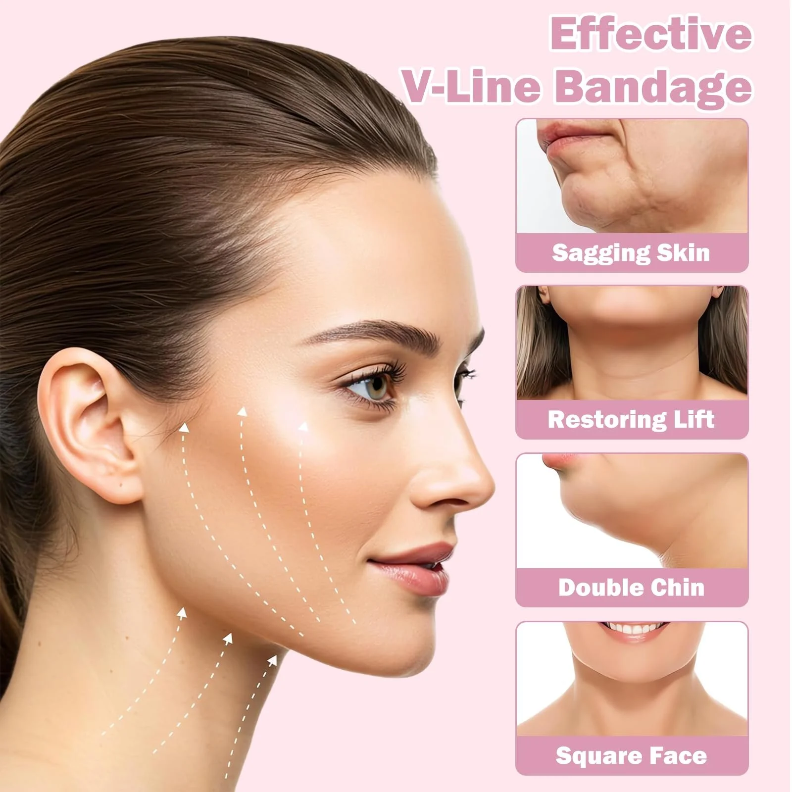 Маска V-образная многоразовая для лица V-Shape Поддерживающая для подтяжки контура лица, фото №5