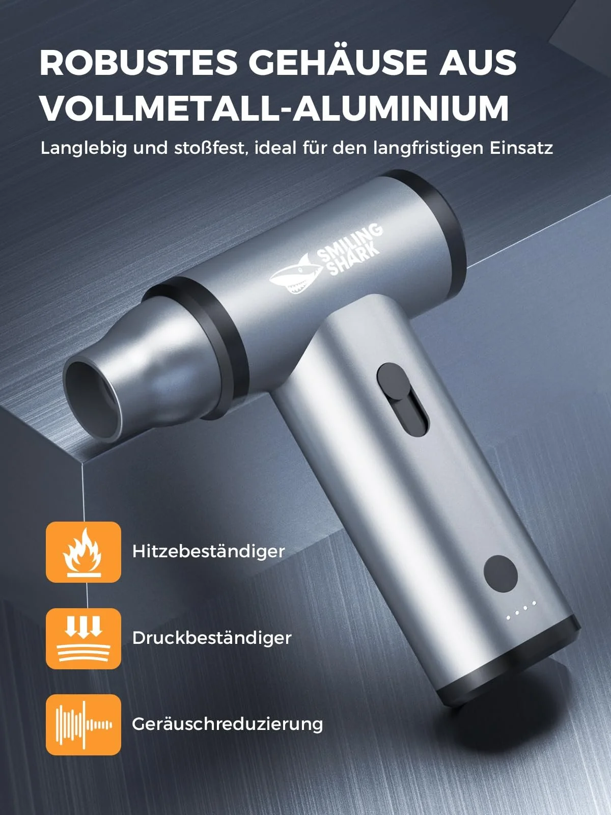 Акумуляторний повітродувка  Smiling Shark J01 130 000 об/хв Grey, фото №4