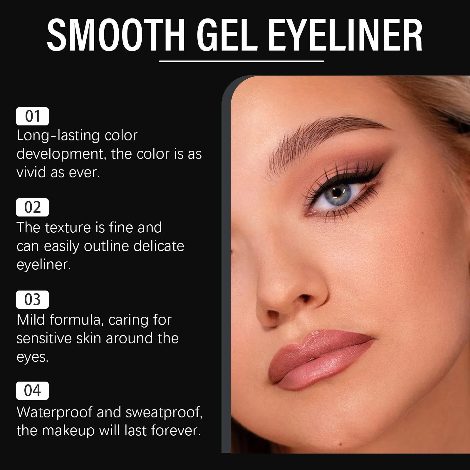 Карандаш для глаз Водостойкий Быстросохнущий Гелевый, фото №3 Карандаш для глаз Водостойкий Быстросохнущий Гелевый, фото №3