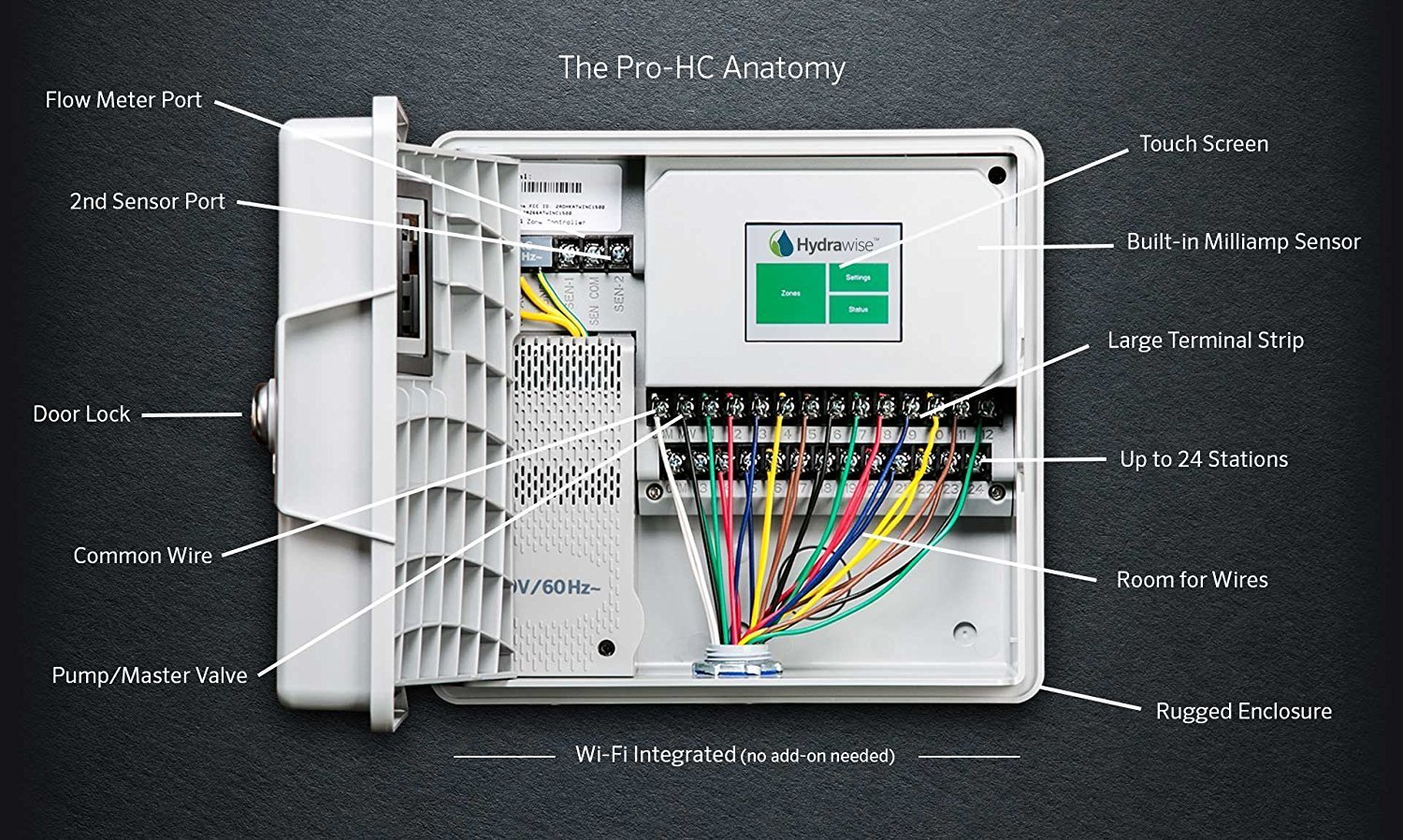 Wi-Fi Контролер, таймер поливу Hunter PRO-HC PHC-600 Residential Outdoor Professional Grade 6 зон, фото №2 Wi-Fi Контролер, таймер поливу Hunter PRO-HC PHC-600 Residential Outdoor Professional Grade 6 зон, фото №2