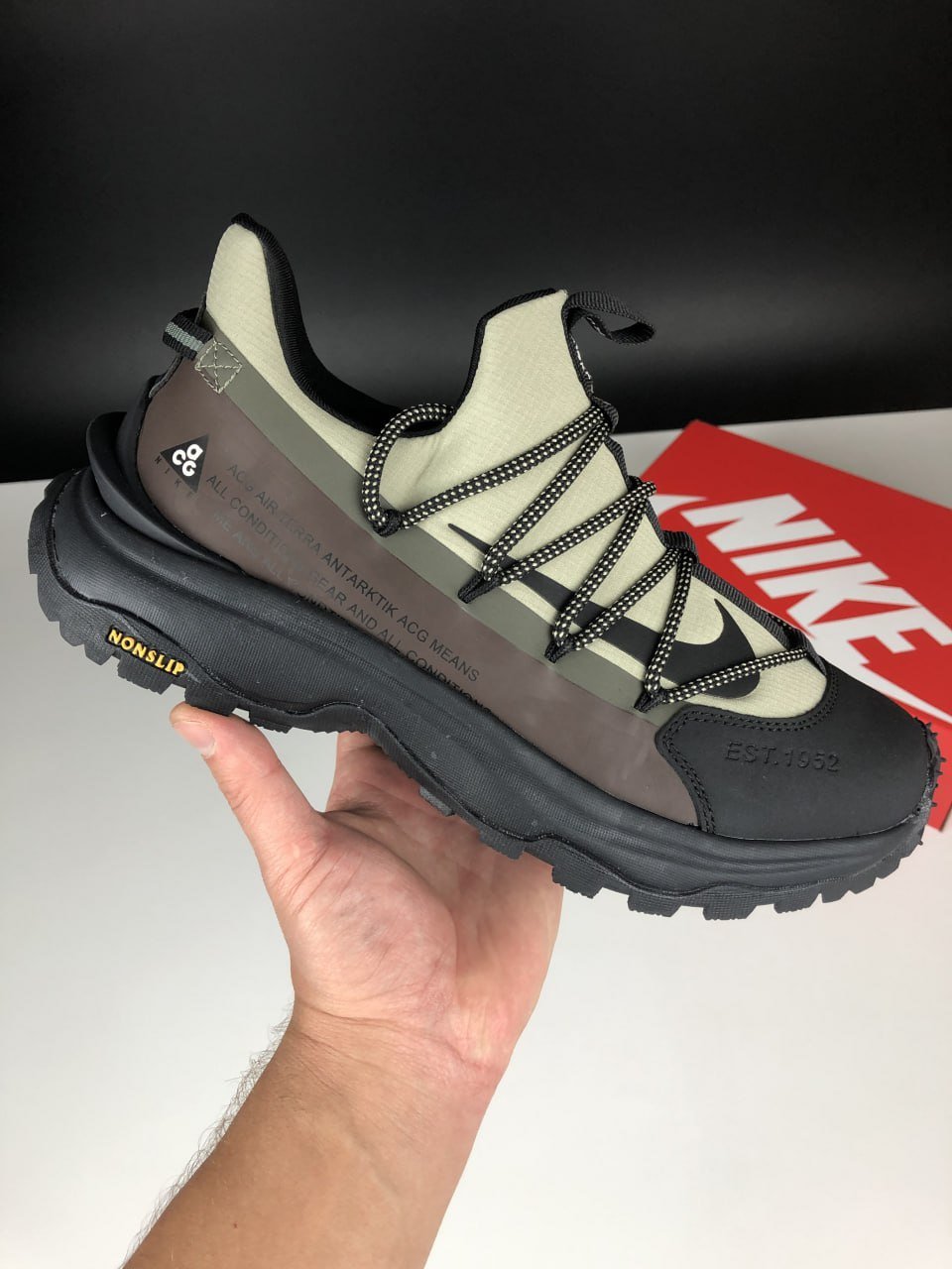 Чоловічі кросівки Nike ACG Air Terra Antarktik коричневі з чорним термо осінь зима, фото №7