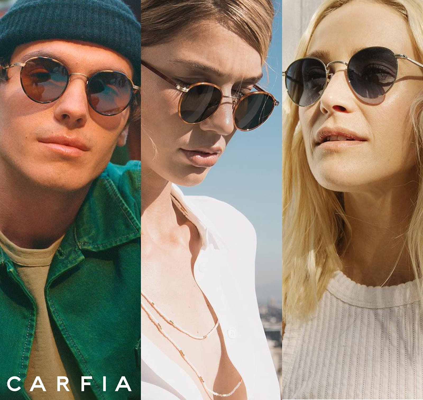 Сонцезахисні окуляри Поляризовані Жіночі Carfia Ретро Круглі UV400, фото №6