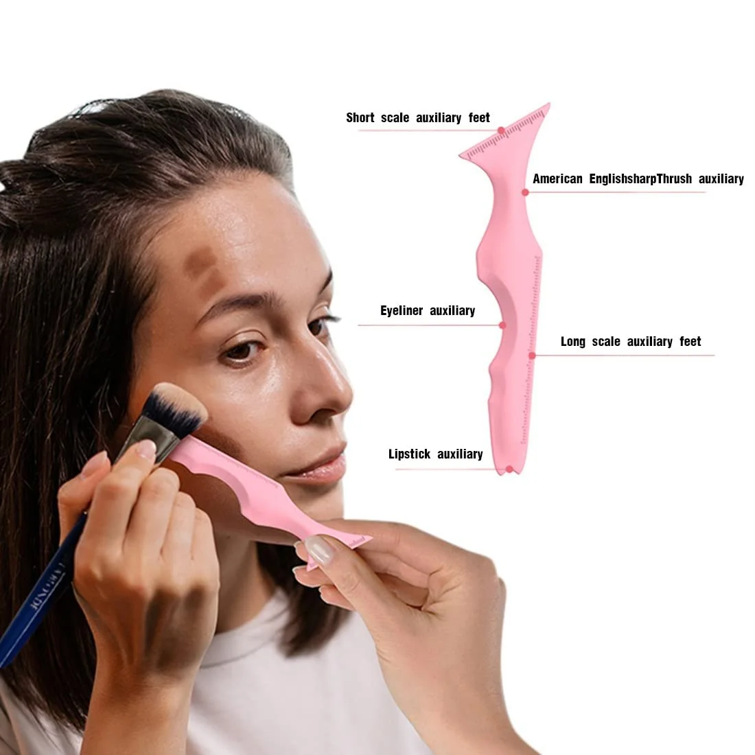 Шаблони PLABBDPL Eyeliner Силіконові Багаторазові Рожевий Фіолетовий, фото №6