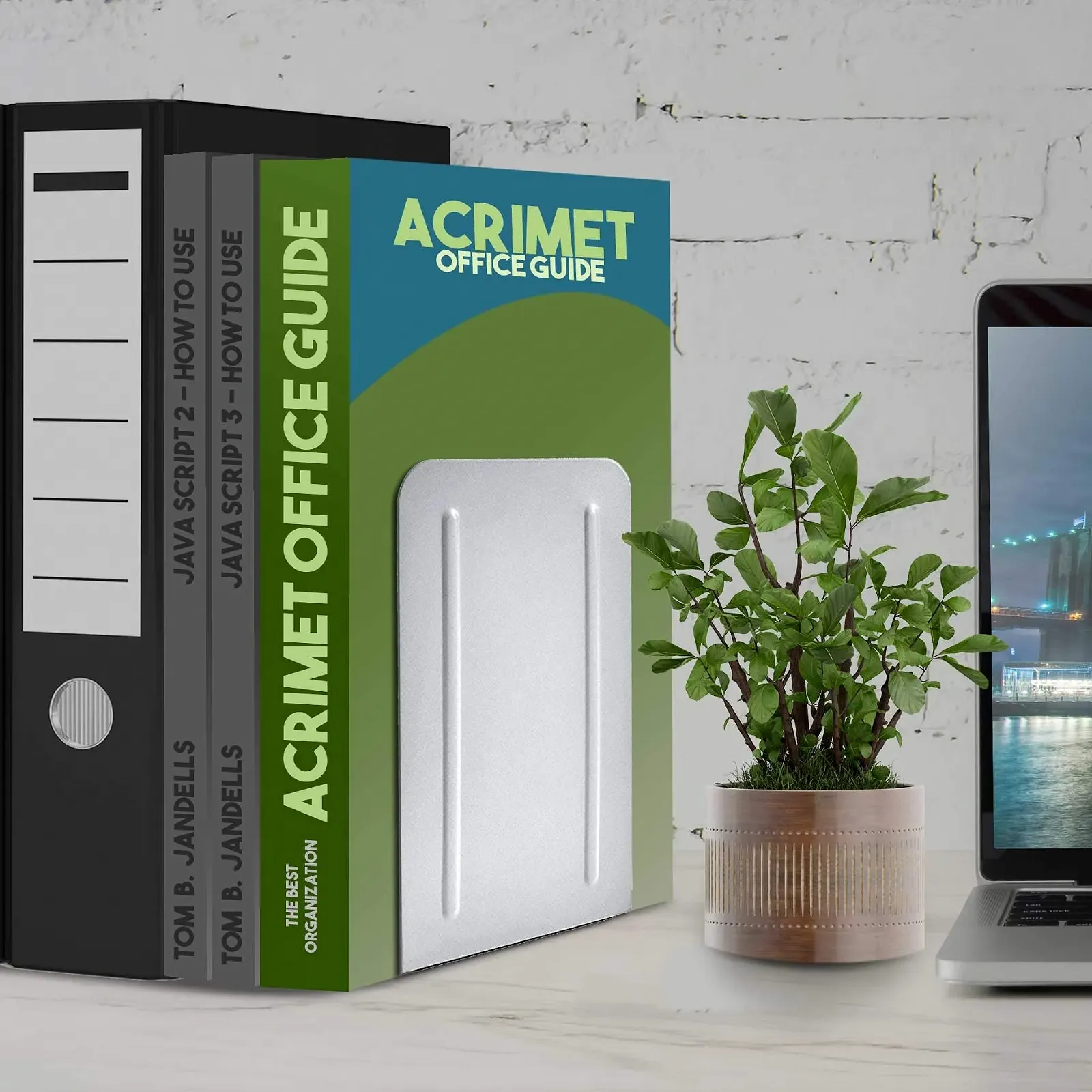 Упор для книг Acrimet Premium Белый (1 пара), фото №4