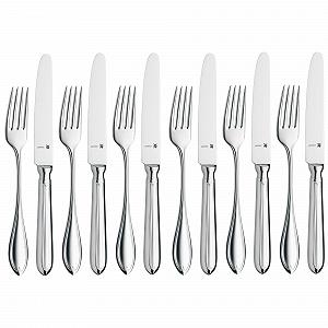 Купити Набір десертних/сніданкових столових приборів WMF Premiere 12 предметів на 6 персон Cromargan Protect нержавіюча сталь полірована надзвичайно стійка до подряпин з вставним лезом - Фото 1 Набір десертних/сніданкових столових приборів WMF Premiere 12 предметів на 6 персон Cromargan Protect нержавіюча сталь полірована надзвичайно стійка до подряпин з вставним лезом - Фото 1
