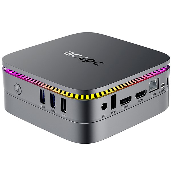 Міні-ПК Acepc PicoBox Pro AK1 / Intel N100 / RAM 16GB / SSD 512GB / LAN / Wi-Fi / Bluetooth / Windows 11 / Сірий, фото №4