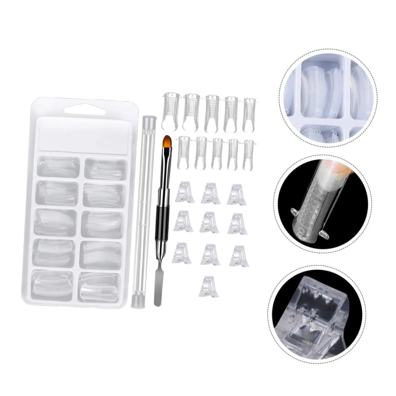 Набор для маникюра Healvian с насадками для наращивания ногтей, многоразовыми кристаллическими зажимами, фото №7