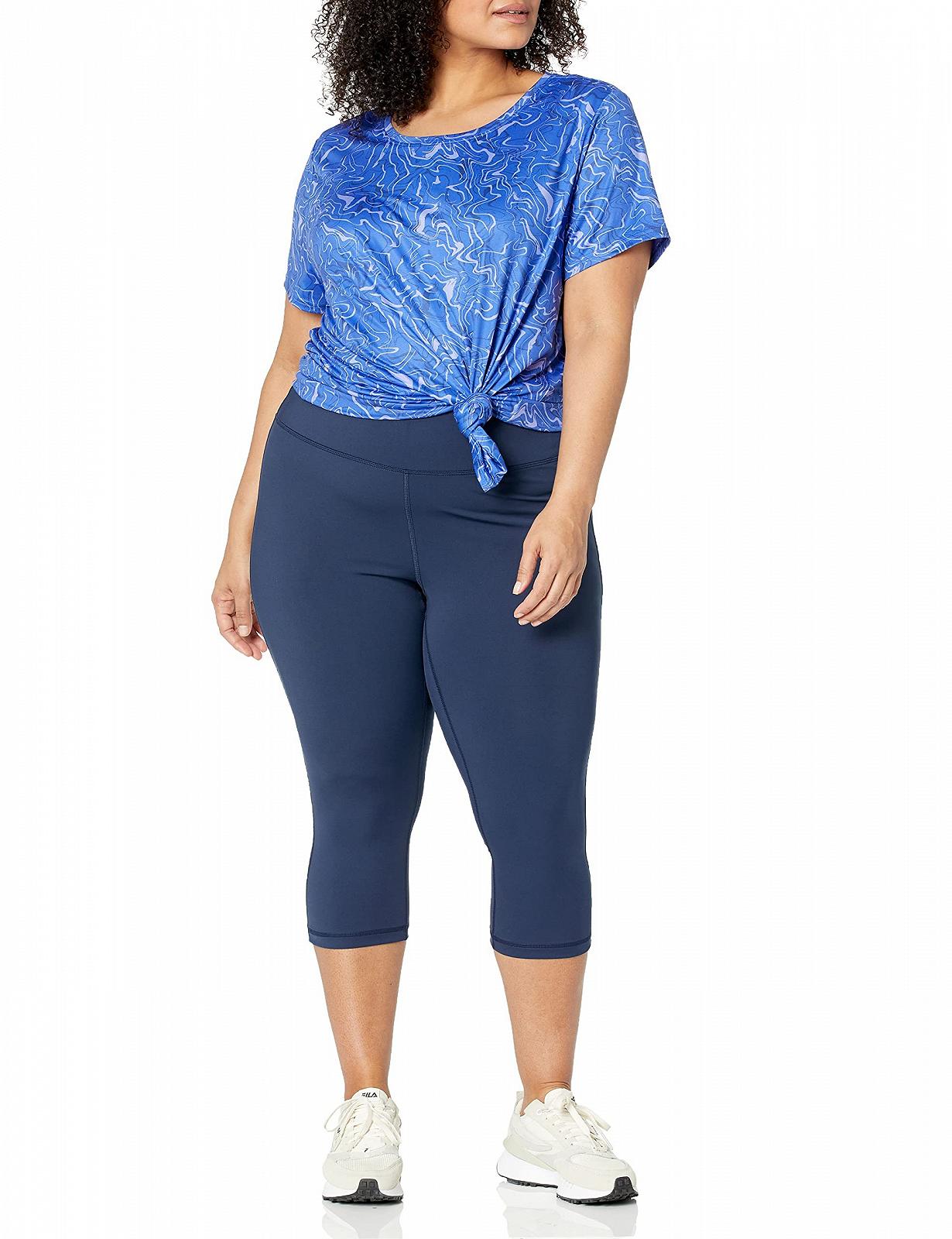Шорти Capri з високою посадкою Amazon Essentials Active Sculpt Workout Athleisure (Plus Size), фото №4