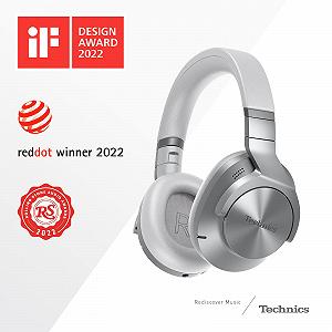Навушники Technics EAH-A800E-S Bluetooth Over-Ear з шумозаглушенням, мікрофоном, легким підключенням, складні, срібні synthetic.ua - Фото 1
