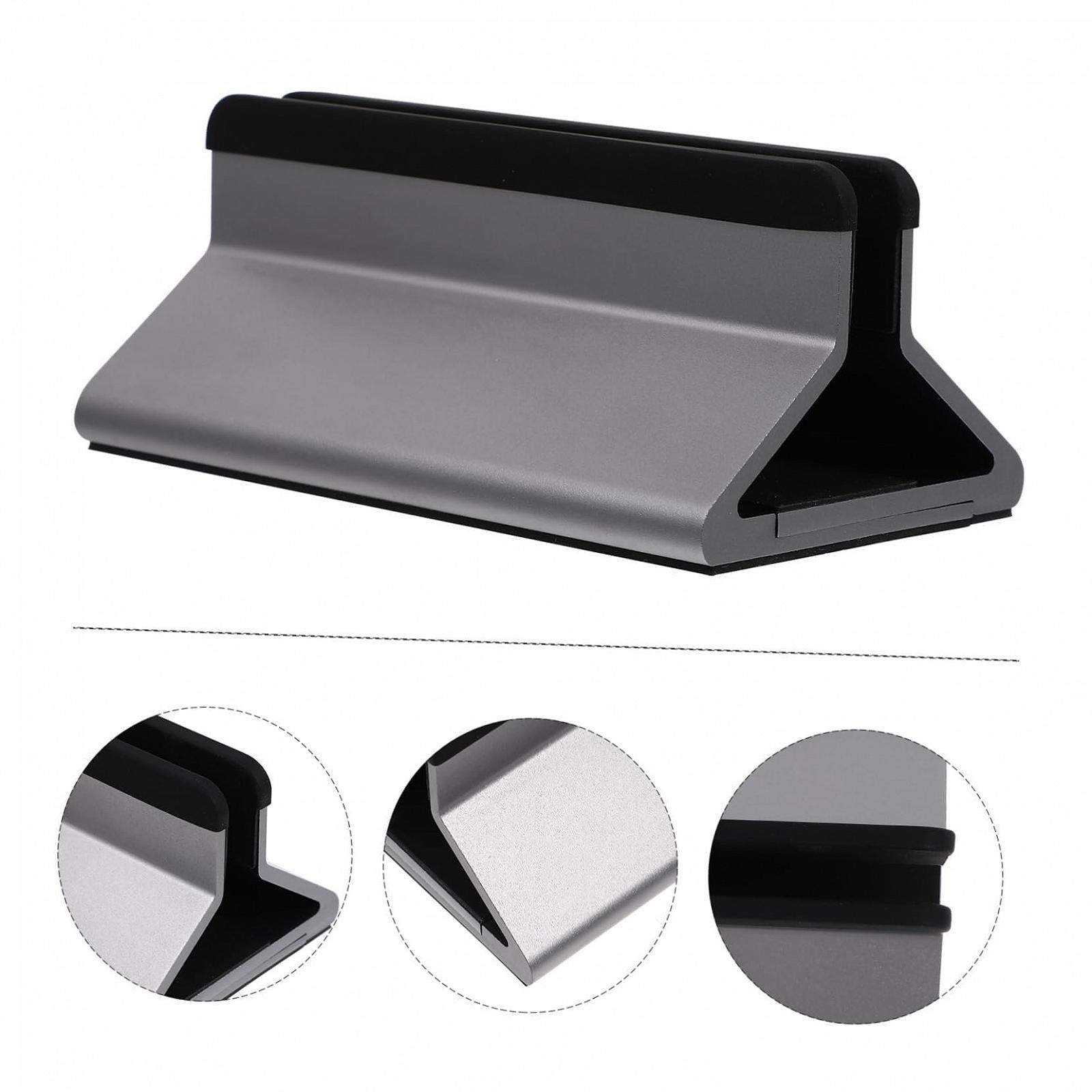 Подставка для ноутбука алюминиевая вертикальная регулируемая HOMSFOU, органайзер настольный многофункциональный для офиса дома общежития практичная прочная эргономичная, фото №5