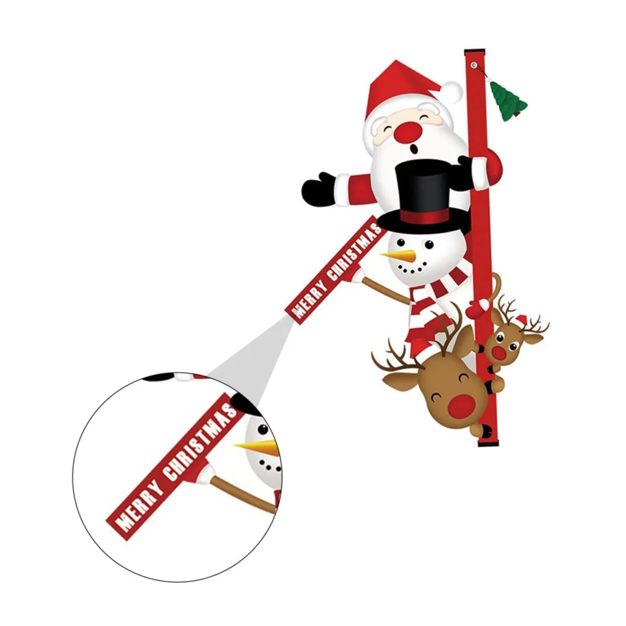 Наклейка на двері Vaguelly Snowman Christmas PVC, фото №2 Наклейка на двері Vaguelly Snowman Christmas PVC, фото №2