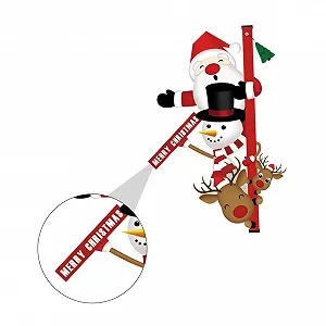 Наклейка на двері Vaguelly Snowman Christmas PVC synthetic.ua - Фото 1