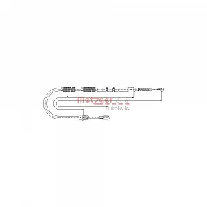 Трос стояночного тормоза METZGER 10.7535 для AUDI задний левый задний правый - Фото 1