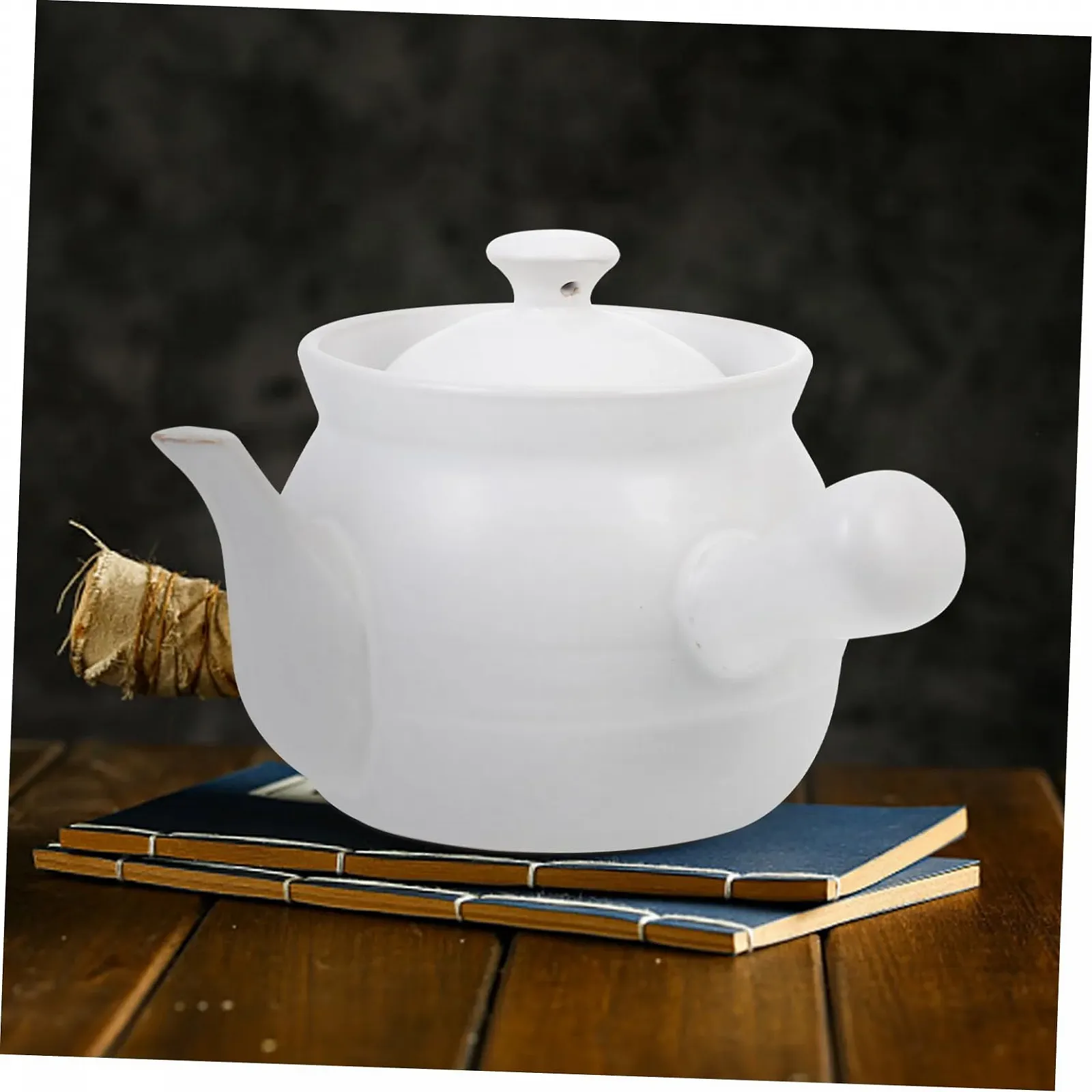 Горшок для приготовления керамический для трав и чая термостойкий с эргономичной ручкой, фото №8