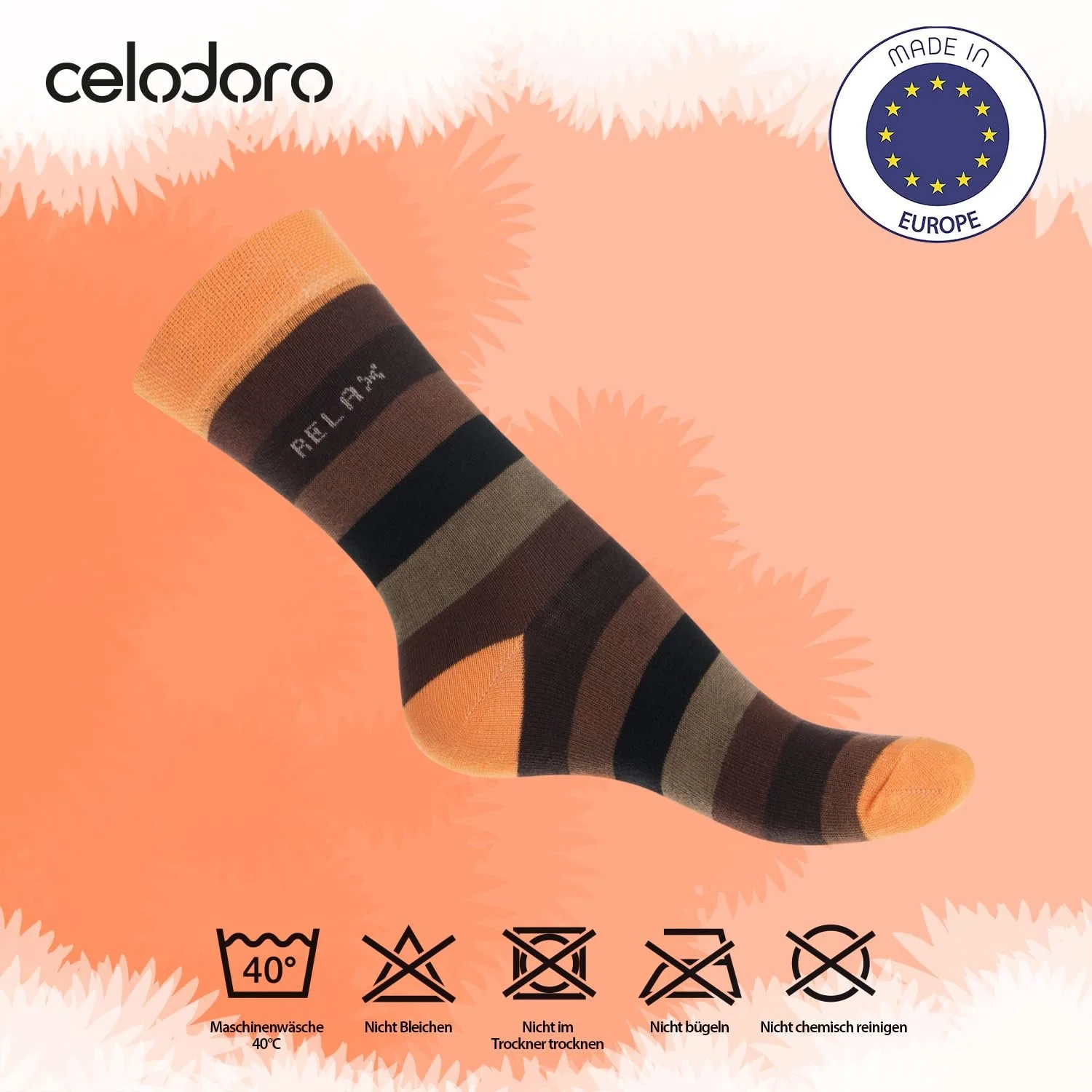 Шкарпетки Celodoro смугасті, бавовняні - 8 пар, фото №3 Шкарпетки Celodoro смугасті, бавовняні - 8 пар, фото №3