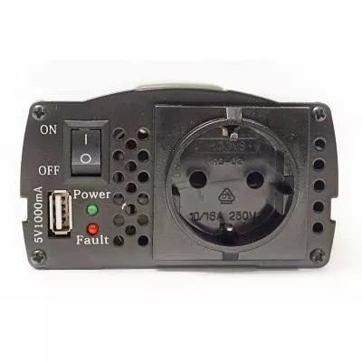 Автомобильный инвертор 12V/220V 300W, USB 5V 1A, HYM300-122 PowerPlant (KD00MS0001), фото №4