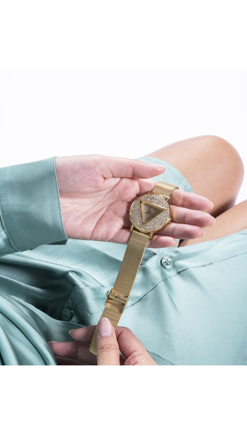 Женские наручные часы GUESS Золотистый логотип Аналоговые часы, фото №6