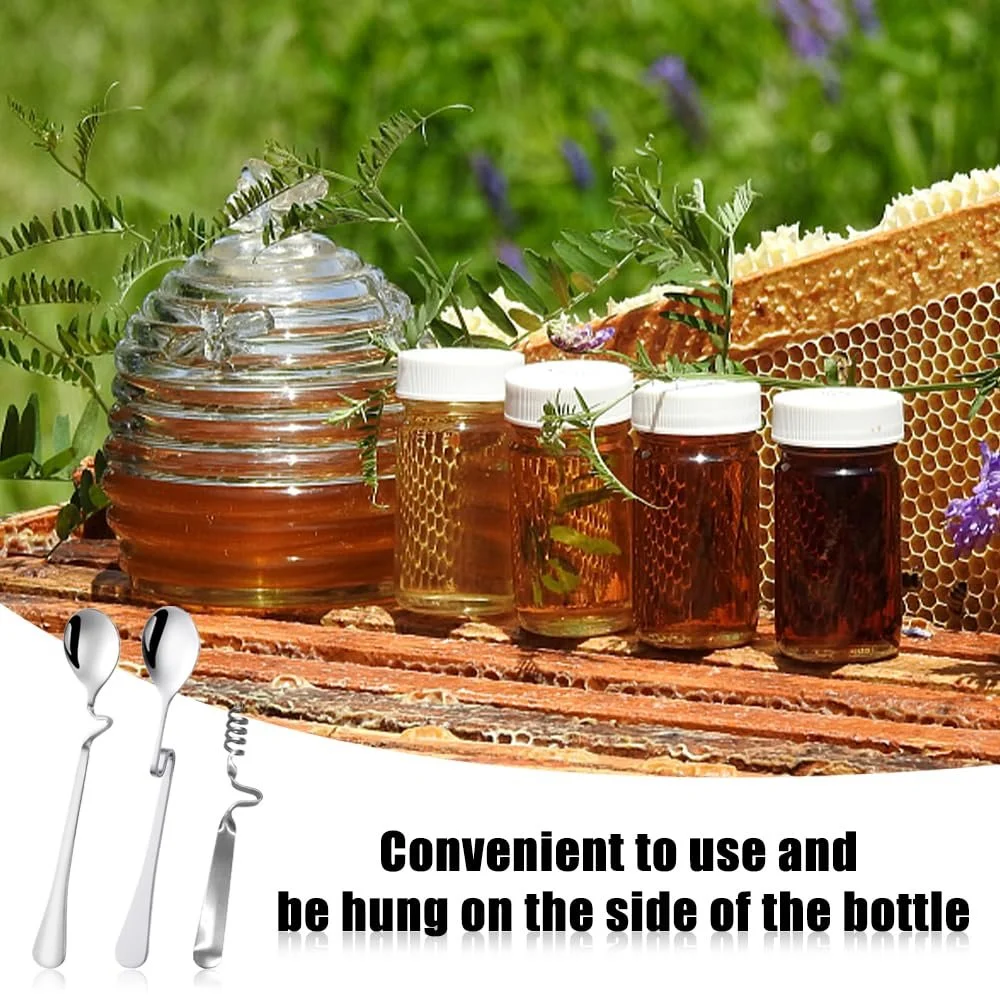 Ложка для меду з нержавіючої сталі, набір 6 штук, фото №3