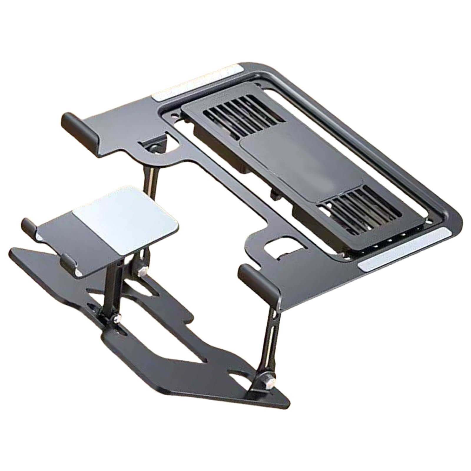 Регулируемая 2-в-1 металлическая подставка для телефона и ноутбука, складная настольная подставка для ноутбука, теплоотвод, фото №7