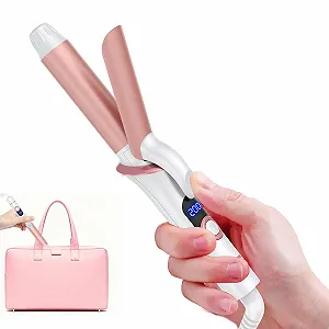 Mini Curling Iron UKLISS 25 мм LCD 120-200°C Rose White - Фото 1