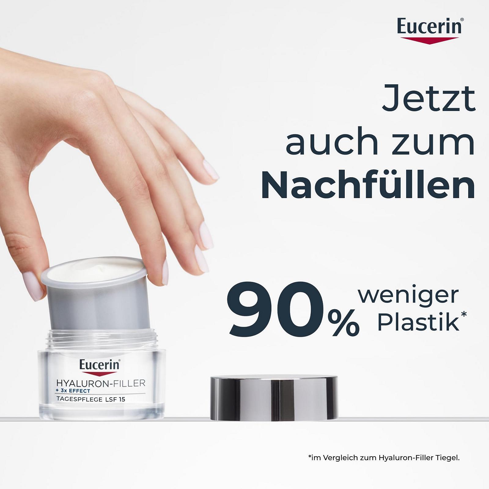 Денний крем Eucerin Hyaluronic Filler + 3x Effect SPF 15 для сухої шкіри 50 мл, фото №11
