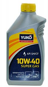 Масло YUKO SUPER GAS 10W-40 SAE API SM/CF 1л для машин с ГБО арт.смаз266