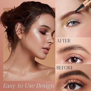 Олівець для брів Magic 3D Microblading Waterproof 4 Tips (Dark Brown + Black) synthetic.ua - Фото 1