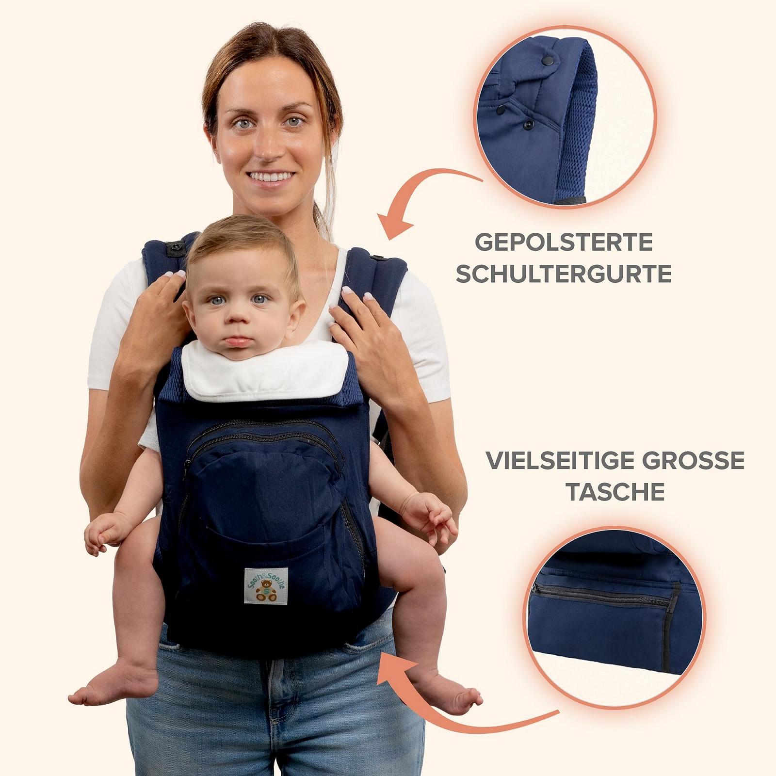 Слінг-рюкзак Sooth&Soothe Mobility Max ергономічний легкий з 6 кишенями та пеленальним матом, фото №4