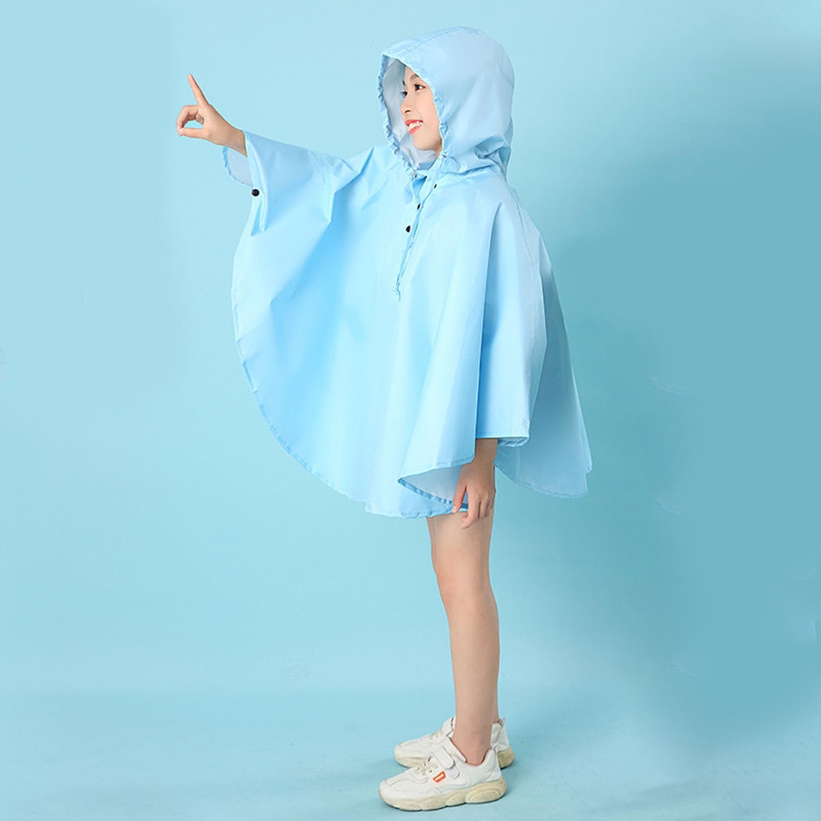 Детское дождевое пончо Dwevkeful, складное, с капюшоном, дождевик с карманом, легкое, дышащее, летнее, водонепроницаемое, фото №6 Детское дождевое пончо Dwevkeful, складное, с капюшоном, дождевик с карманом, легкое, дышащее, летнее, водонепроницаемое, фото №6