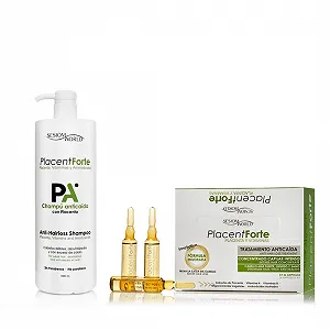 Средство против выпадения волос Placent Forte 36 x 10мл + 1000мл - Фото 1