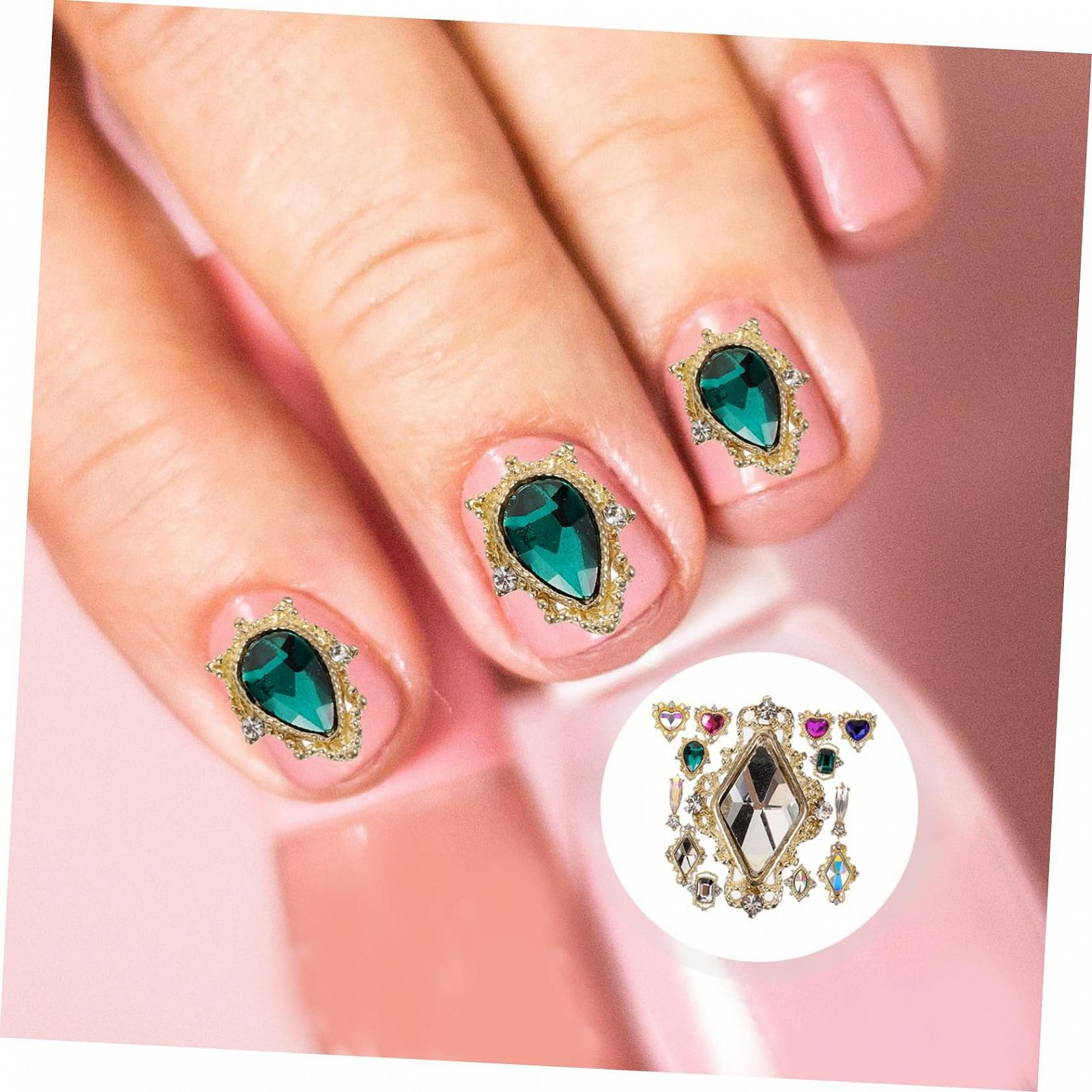 Стразы для ногтей 3D Набор украшений для ногтей Разноцветные стразы для акриловых ногтей для чехлов для телефонов Открытки-приглашения Декорации, фото №2