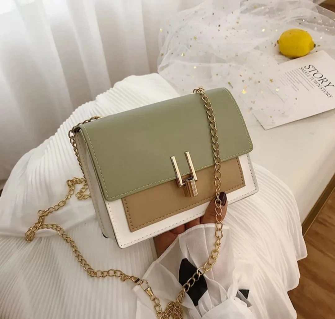 Модная трицветная женская мини-сумка, фото №1