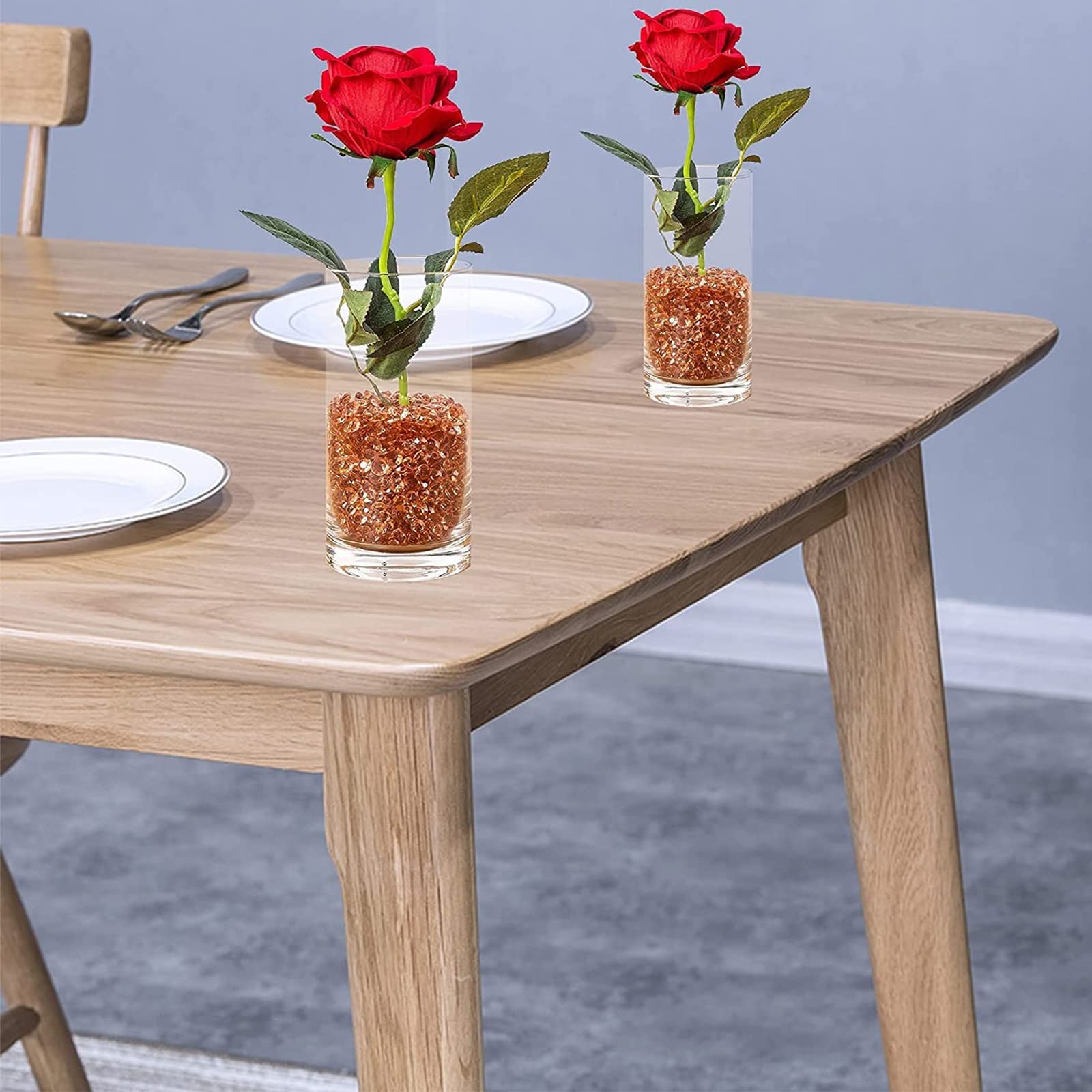 Стразы Акриловые кристаллы с острой основой 3 размеров 4000 шт. для свадебного декора, маникюра, заполнения косметички, украшения макияжа, декорирования рабочего стола (розовое золото), фото №7