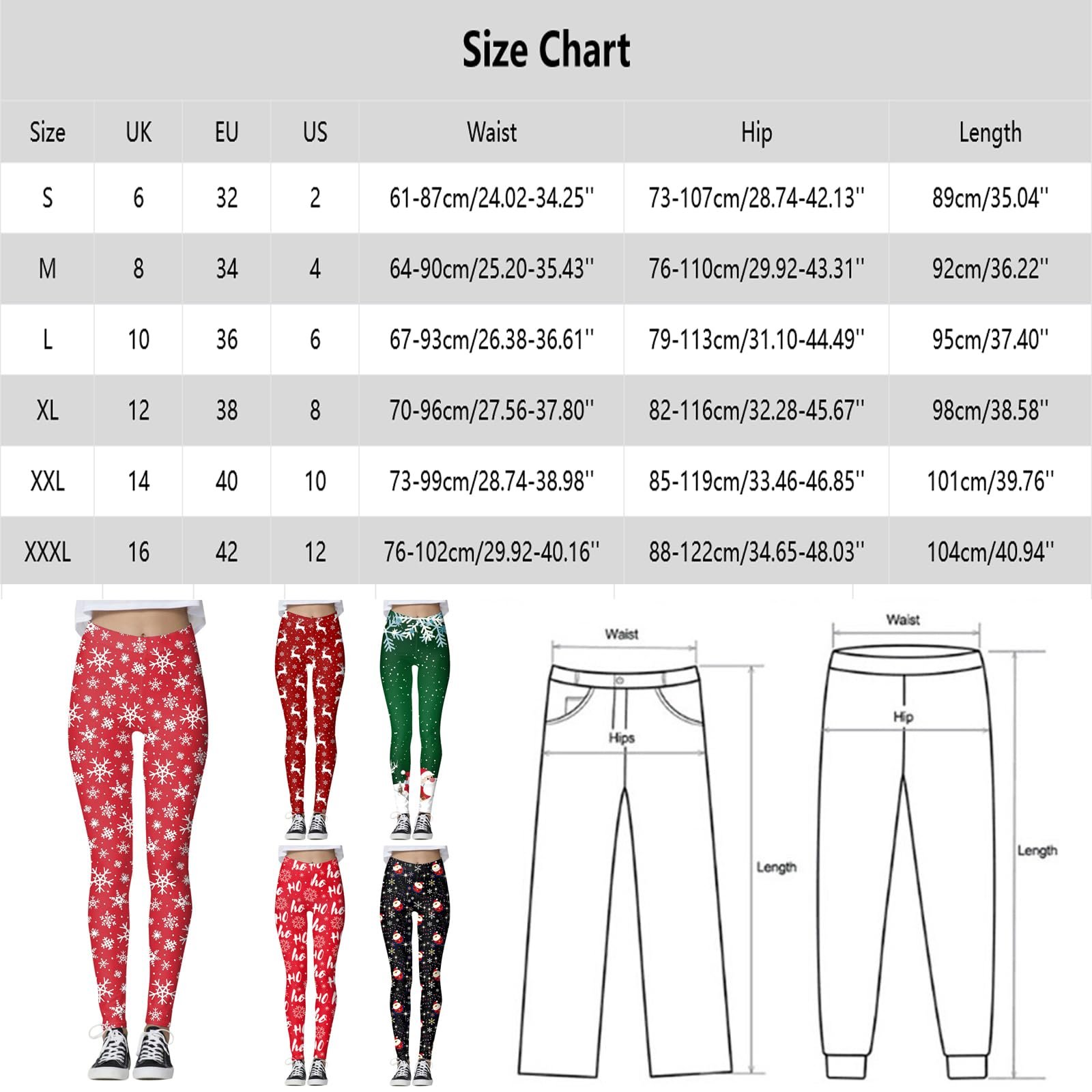 Леггинсы Женские Рождественские Skinnyfy Без Стопы Непрозрачные С Рождественским Узором Больших Размеров, фото №4