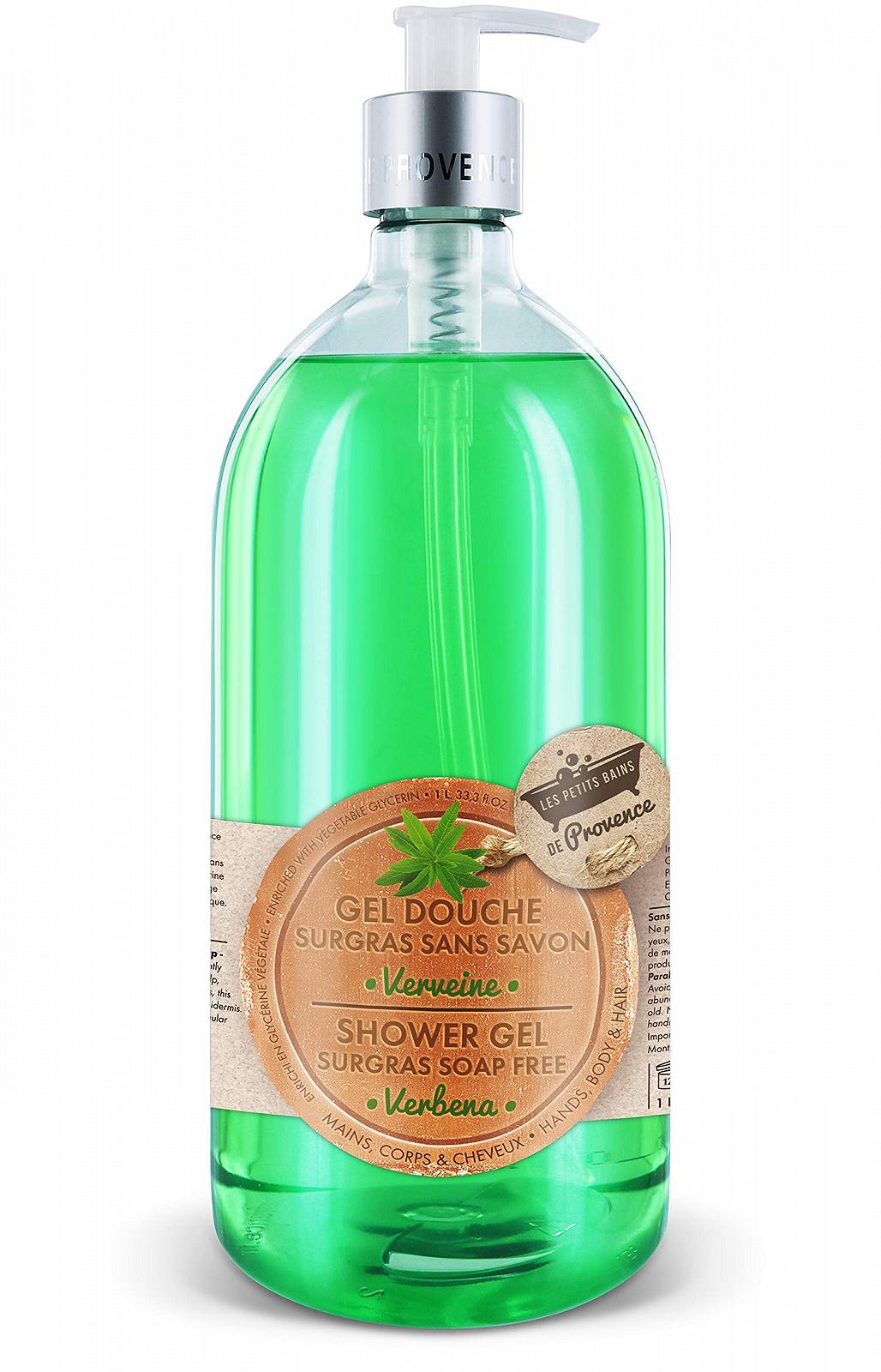 Гель для душу Les Petits Bains de Provence Verveine Надпоживний Без мила Вербена 1 л, фото №1
