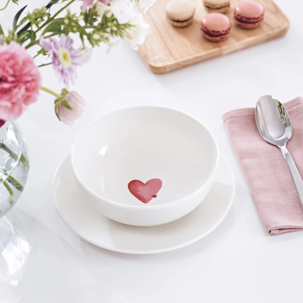 Миска для хлопьев Villeroy & Boch With Love White Sending Love, фарфор премиум-класса, фото №5 Миска для хлопьев Villeroy & Boch With Love White Sending Love, фарфор премиум-класса, фото №5