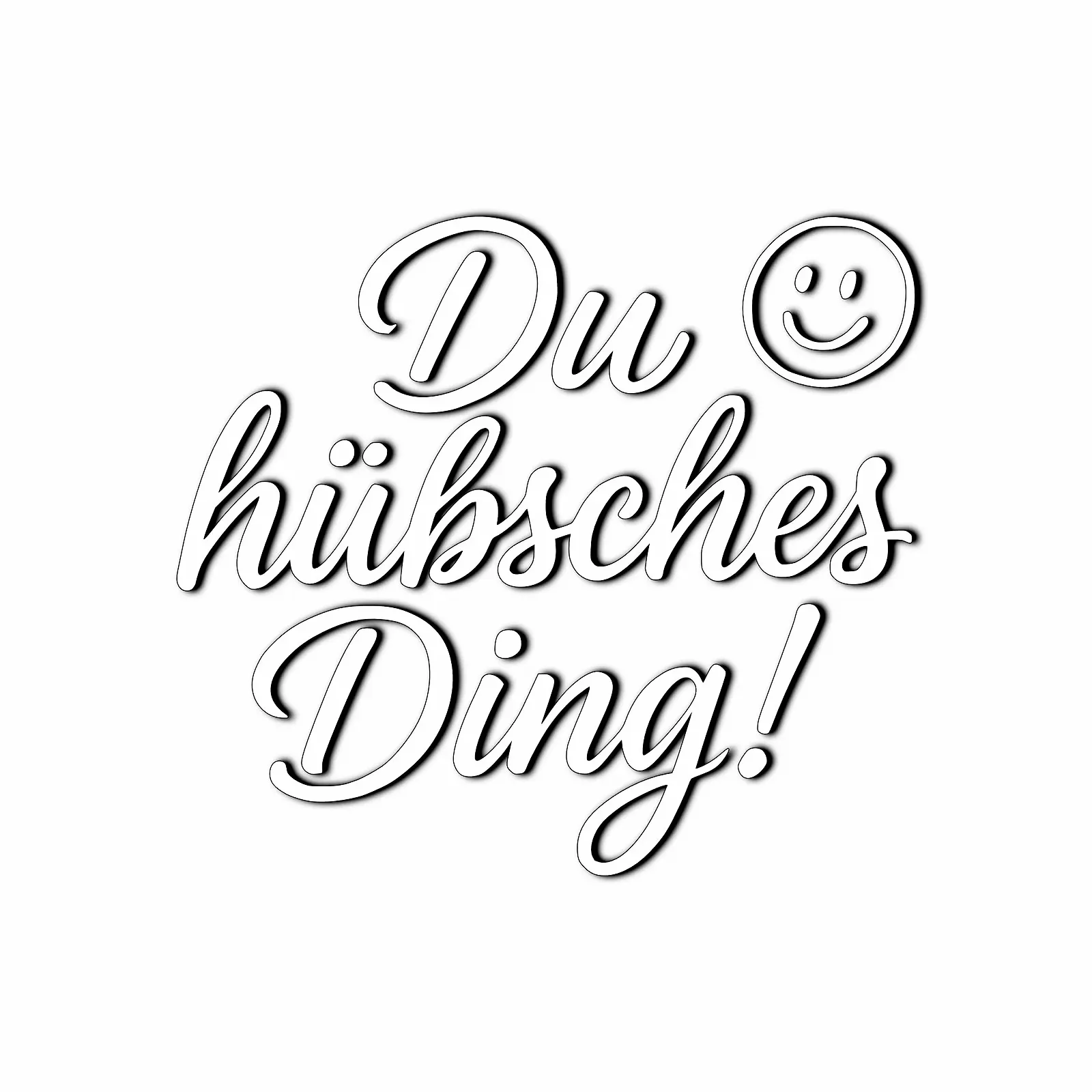 Наклейка на дзеркало Du hübsches Ding! 11 x 10 см Золотиста, фото №1