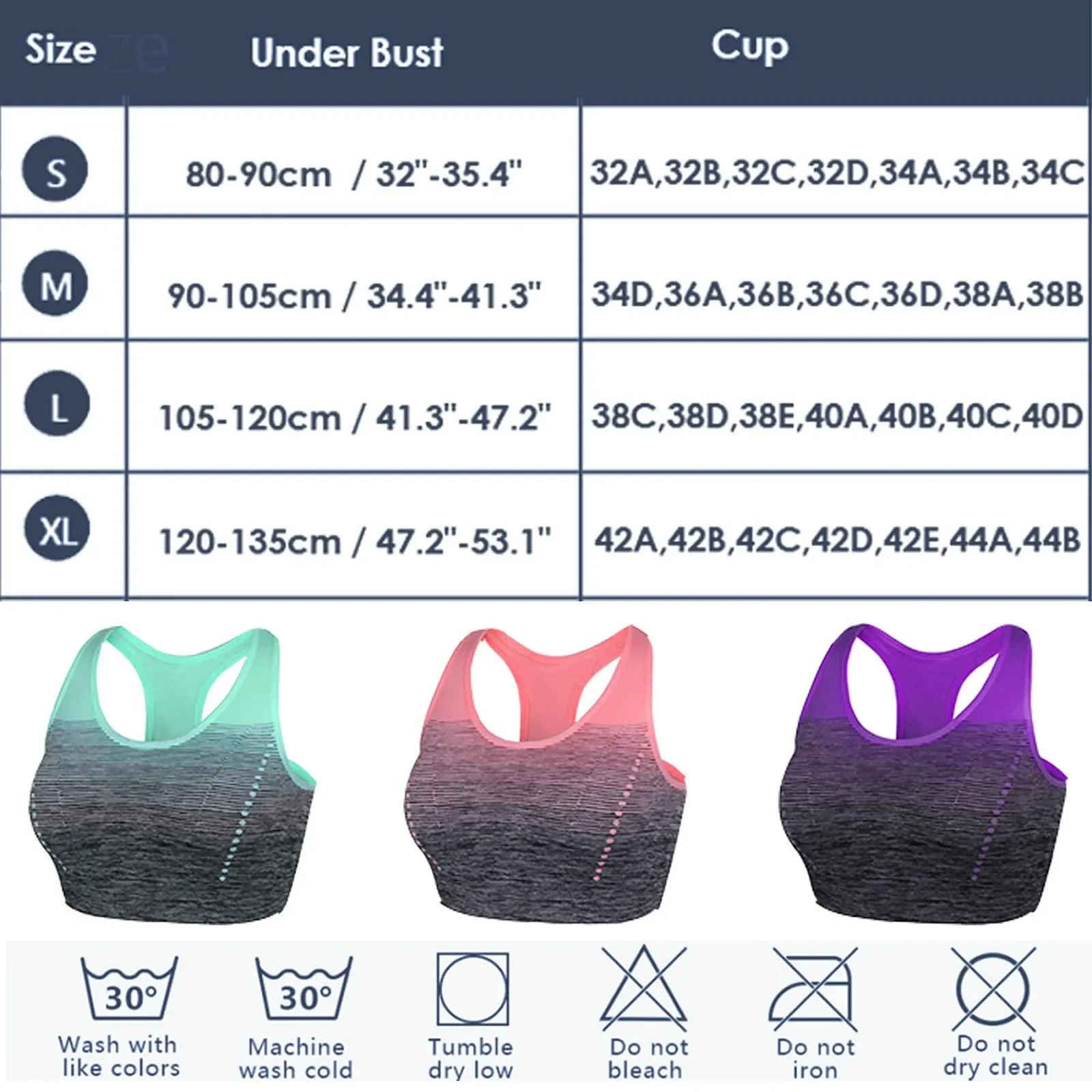 Спортивный бюстгальтер Sykooria без косточек Racerback Push Up с градиентом цвета для йоги и фитнеса, фото №6 Спортивный бюстгальтер Sykooria без косточек Racerback Push Up с градиентом цвета для йоги и фитнеса, фото №6