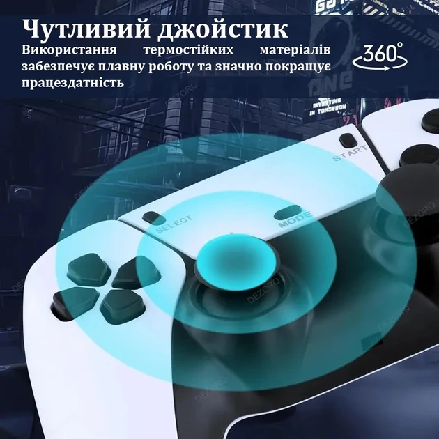 Игровая мини консоль HDMI M15 GAME STICK 4K 64GB 20000 бесплатных игр два беспроводных контроллера белая PS1, фото №6
