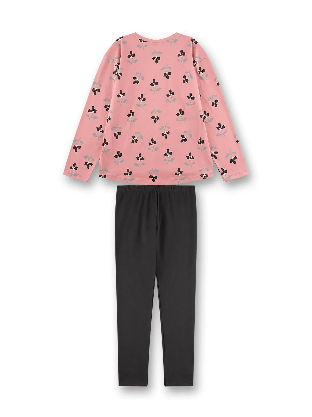 Піжама Sanetta для дівчинки довга рожева Квіти, фото №2 Піжама Sanetta для дівчинки довга рожева Квіти, фото №2