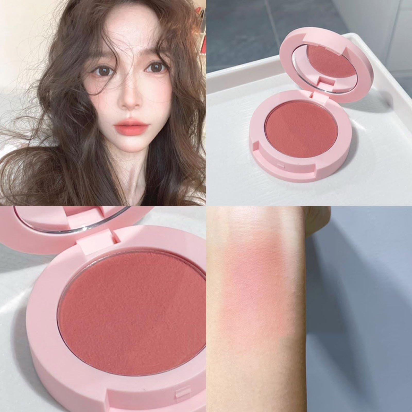 Пакет з 2 Мус Матова Пудра Рум'яна Bold Girl Червоний та Рожевий Легке М'яке Матове Покриття 2-в-1 Рум'яна і Тіні для Вік Натуральне Покриття, фото №3