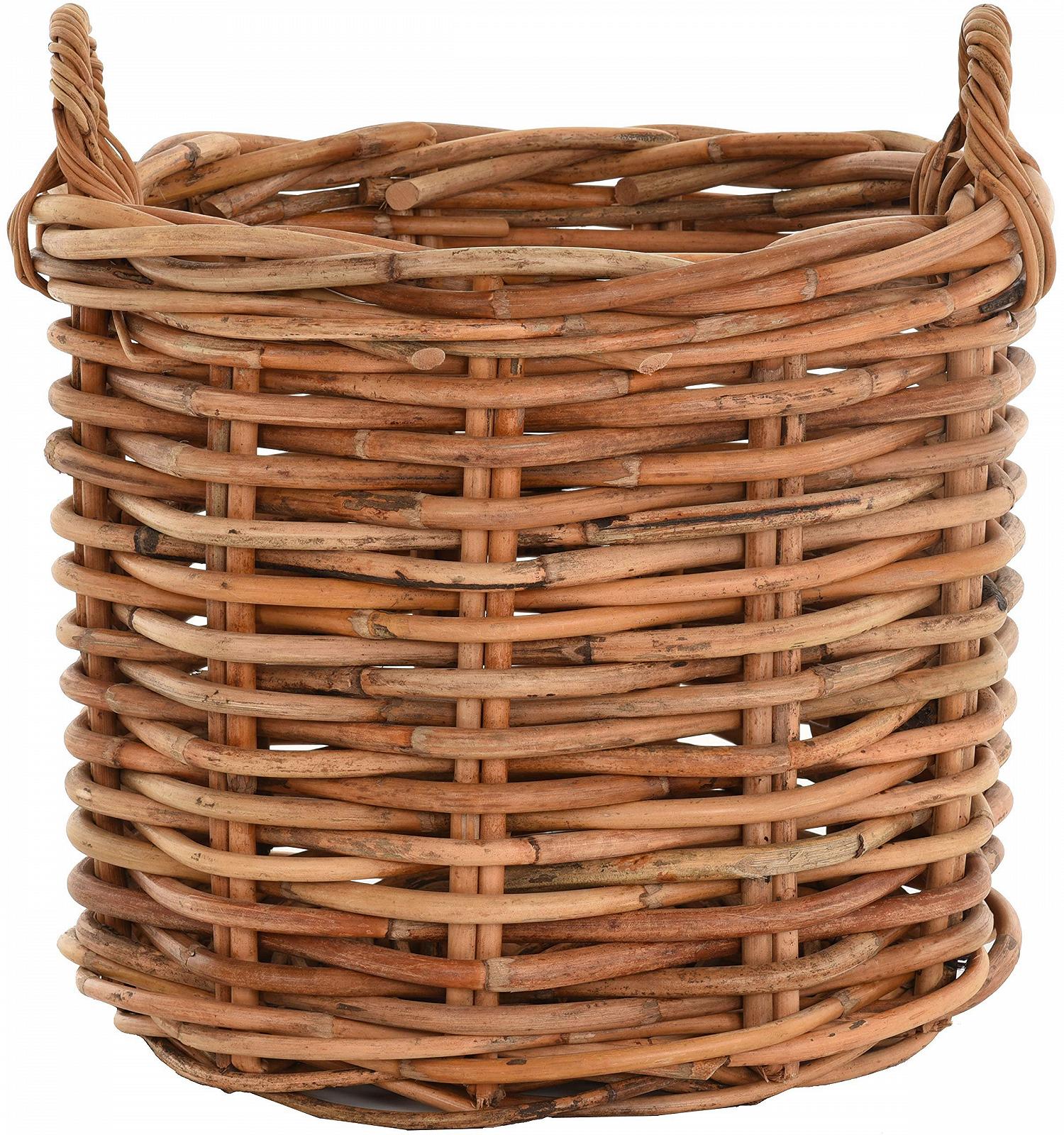 Кошик для рослин XXL Натуральний ротанг Круглий із ручками Medium, фото №4 Кошик для рослин XXL Натуральний ротанг Круглий із ручками Medium, фото №4