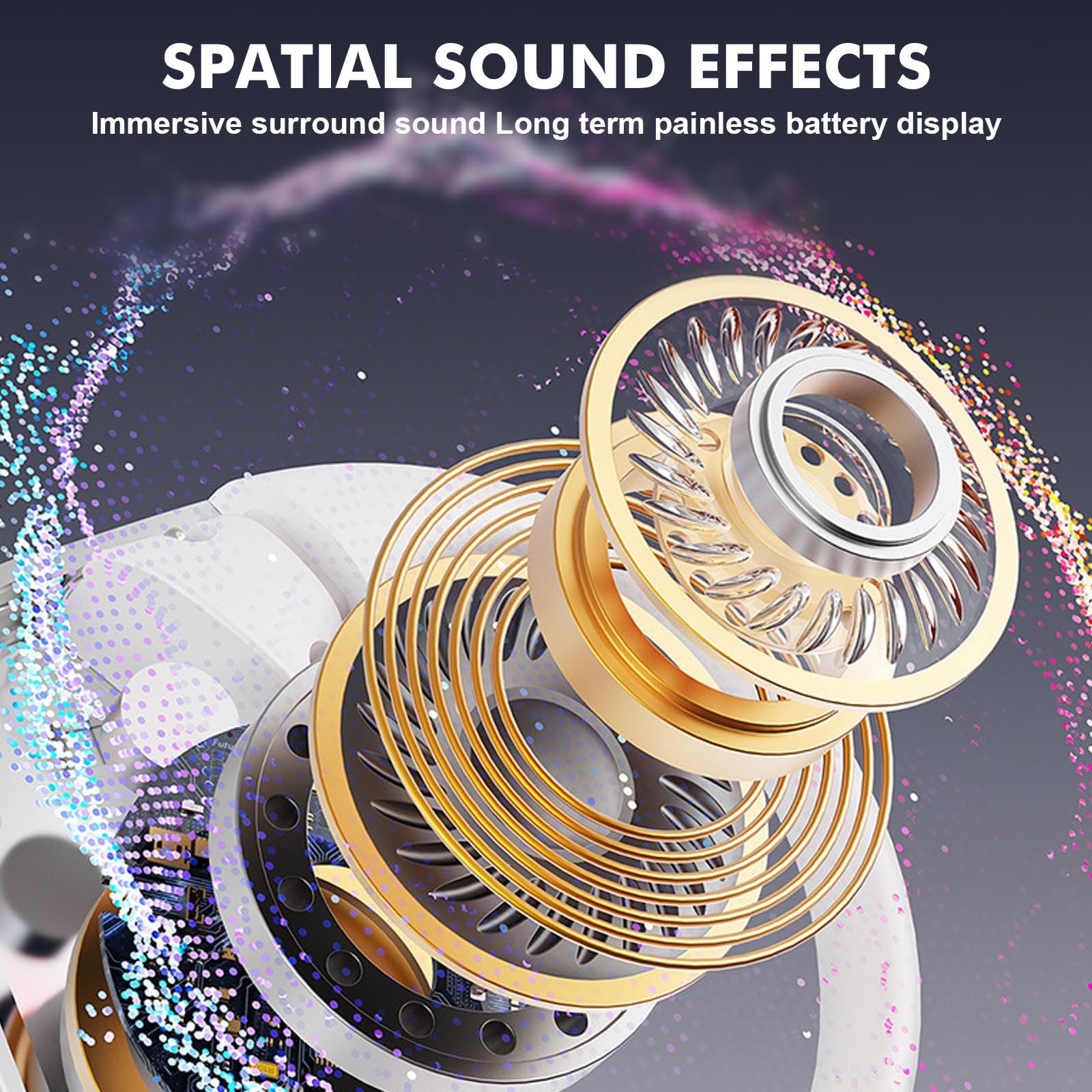 Навушники-перекладачі Bluetooth 5.4 Бездротові Ai Чорний, фото №5