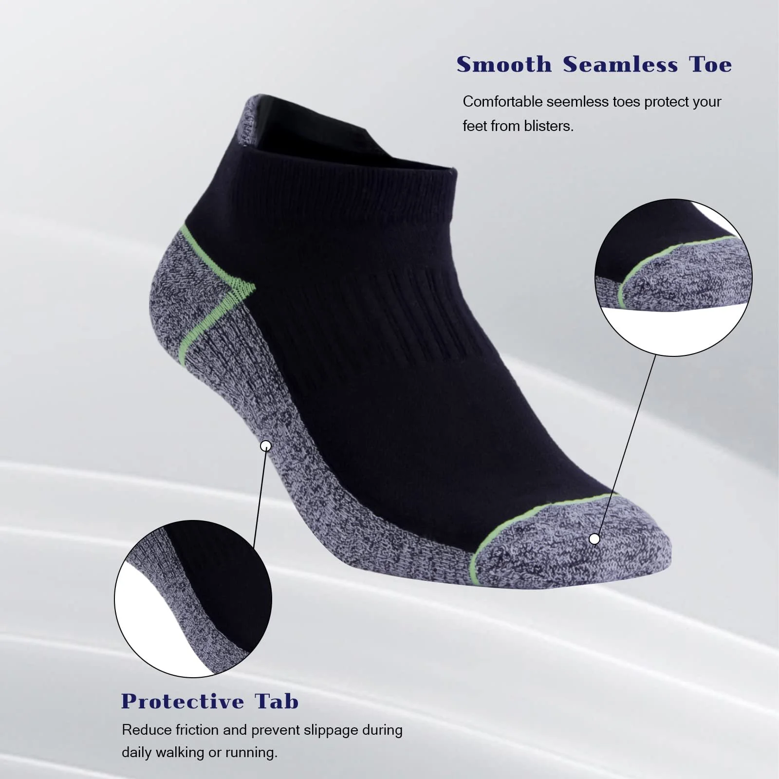 Носки Kodal Copper Knöchelsocken Low-Cut Laufsocken Влагоотводящие Контроль запаха Дышащие для потных ног, фото №5 Носки Kodal Copper Knöchelsocken Low-Cut Laufsocken Влагоотводящие Контроль запаха Дышащие для потных ног, фото №5