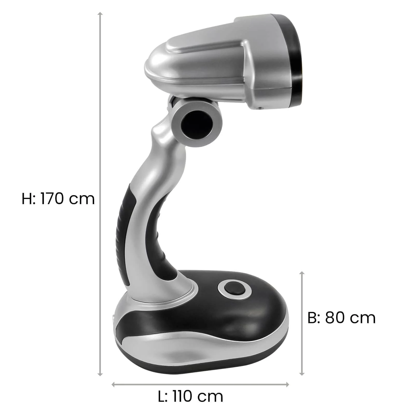 Настільна лампа Eaxus 17 см срібляста, фото №5