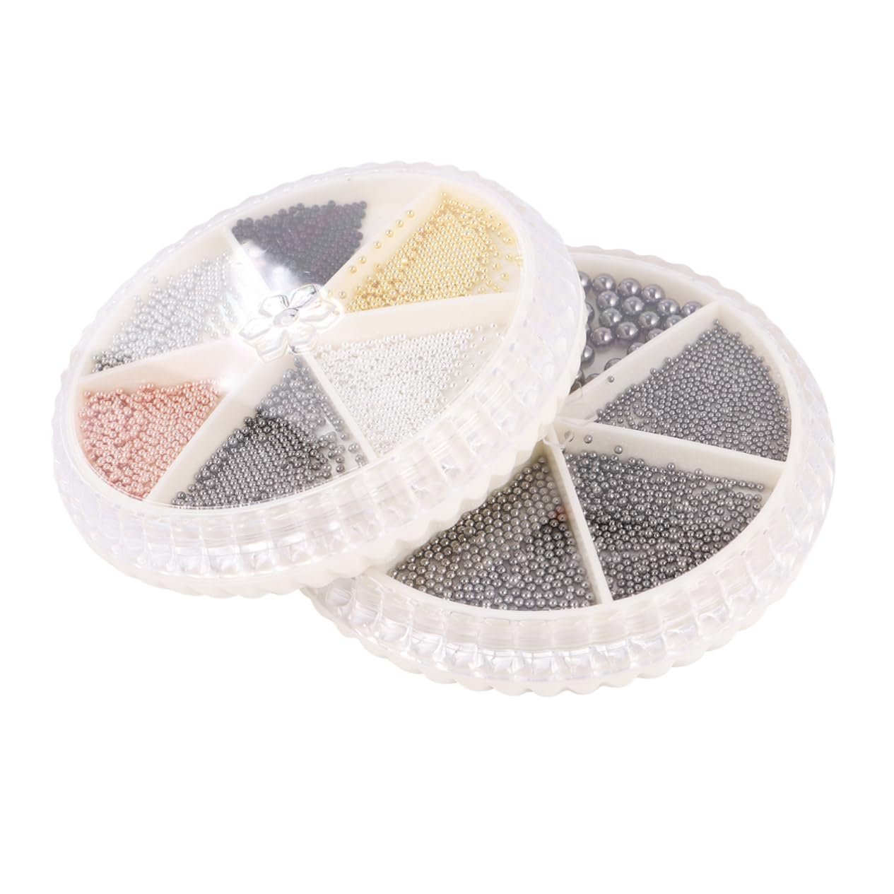 Украшения для ногтей Beavorty, 4 набора, плоскодонные стразы, металлические 3D украшения для ногтей, шарики для ногтей, металлические бусины для ногтей, стальные шарики, фото №9
