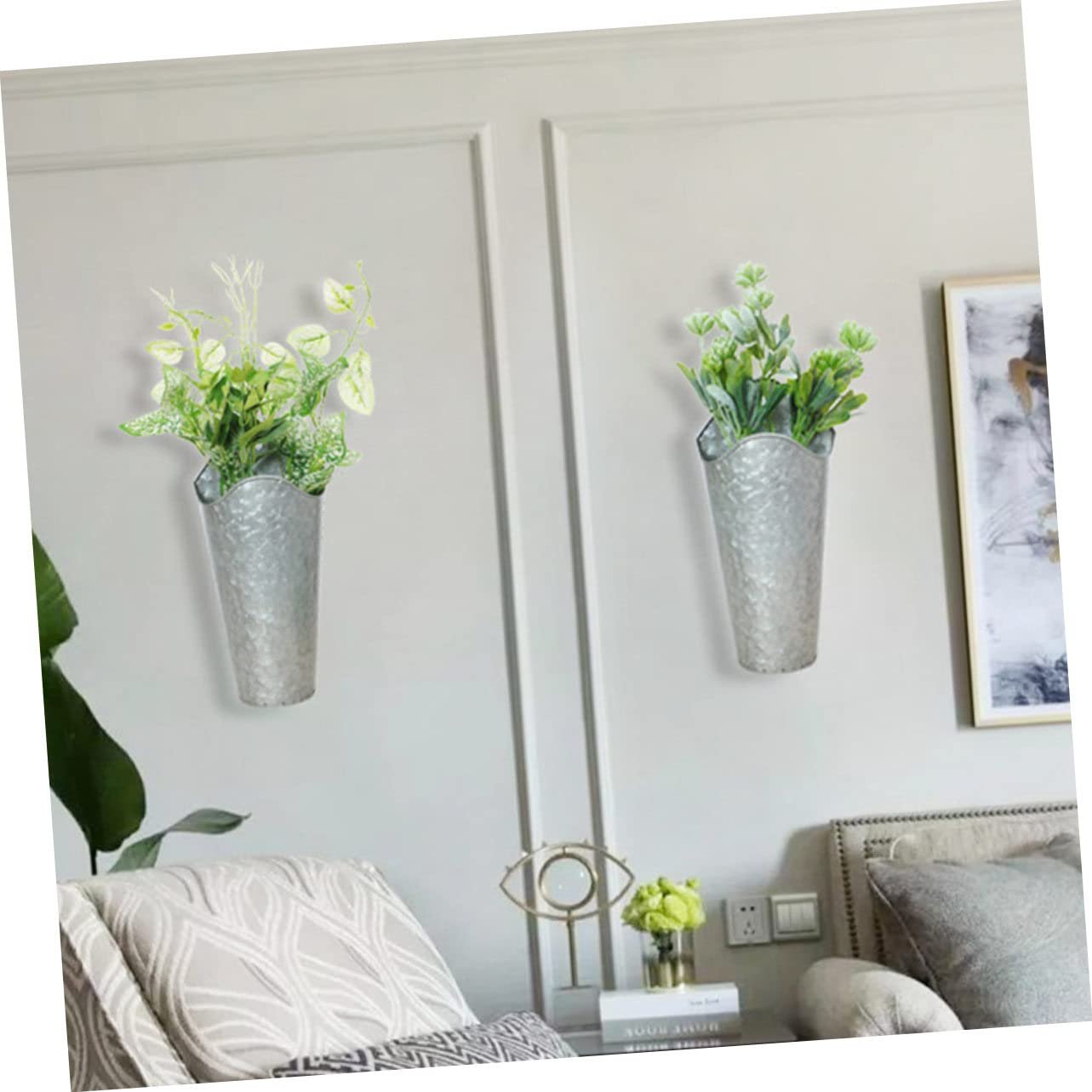 Настінні кашпо-вази HEMOTON Залізні Набір із 2 шт., фото №3